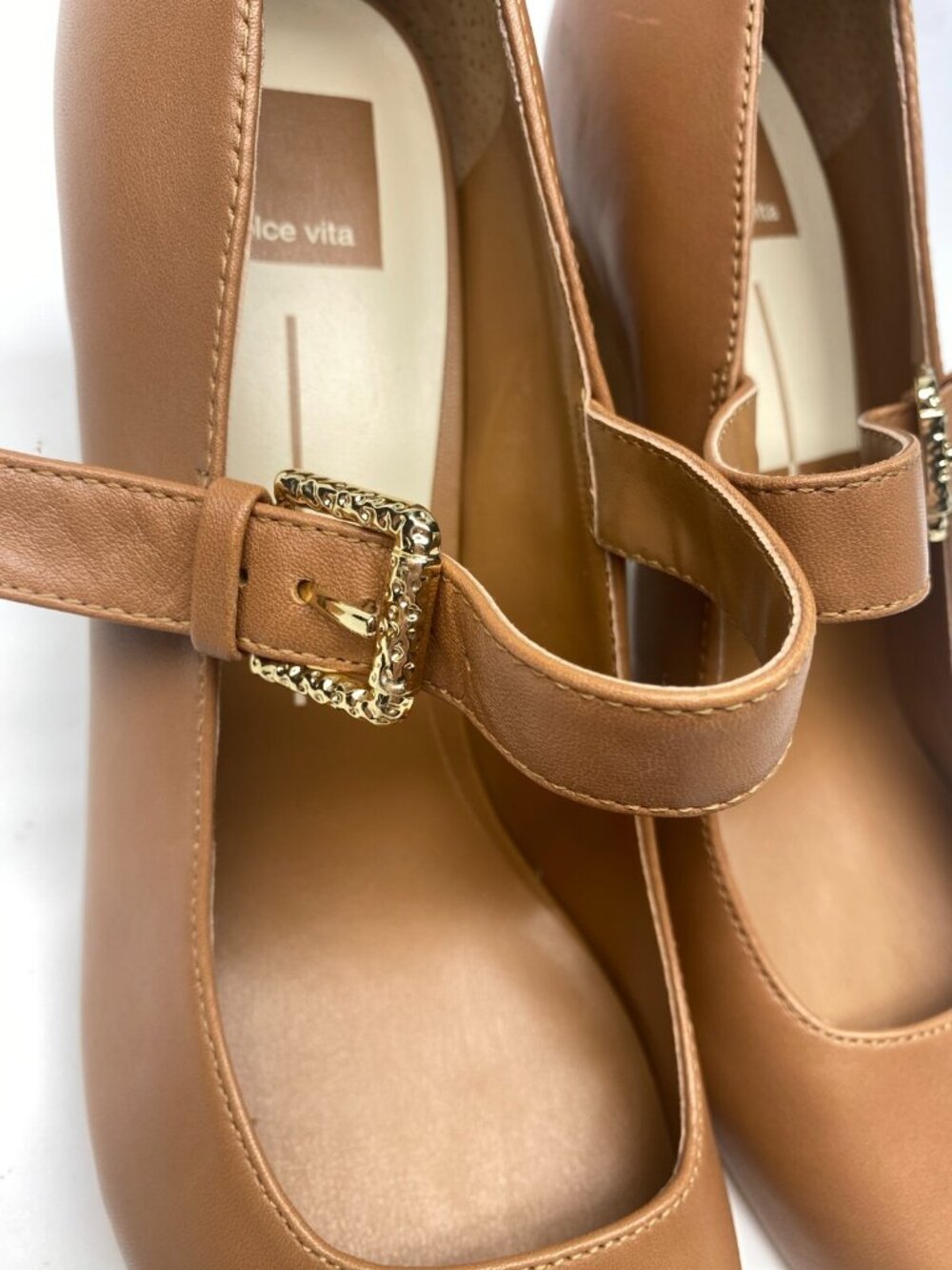 Dolce Vita Women's Lakota Mary Jane Caramel Heels Sz 10 - Picture 5 of 10